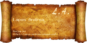 Lapos Andrea névjegykártya